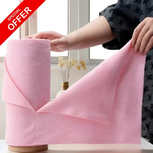 Reusable Microfiber Cleaning Wipe Roll – 20 Sheets Washable Kitchen Cloth